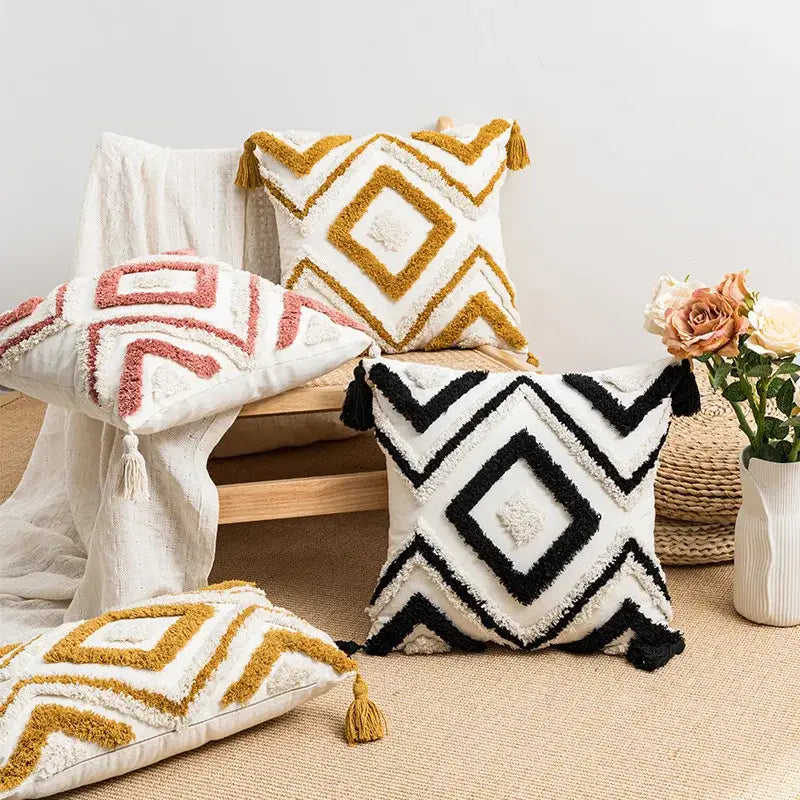 Boho Geometric Cushion Cover