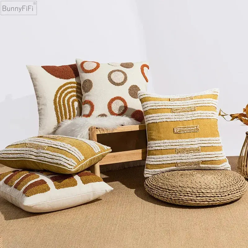 Circle Stripe Cushion Cover