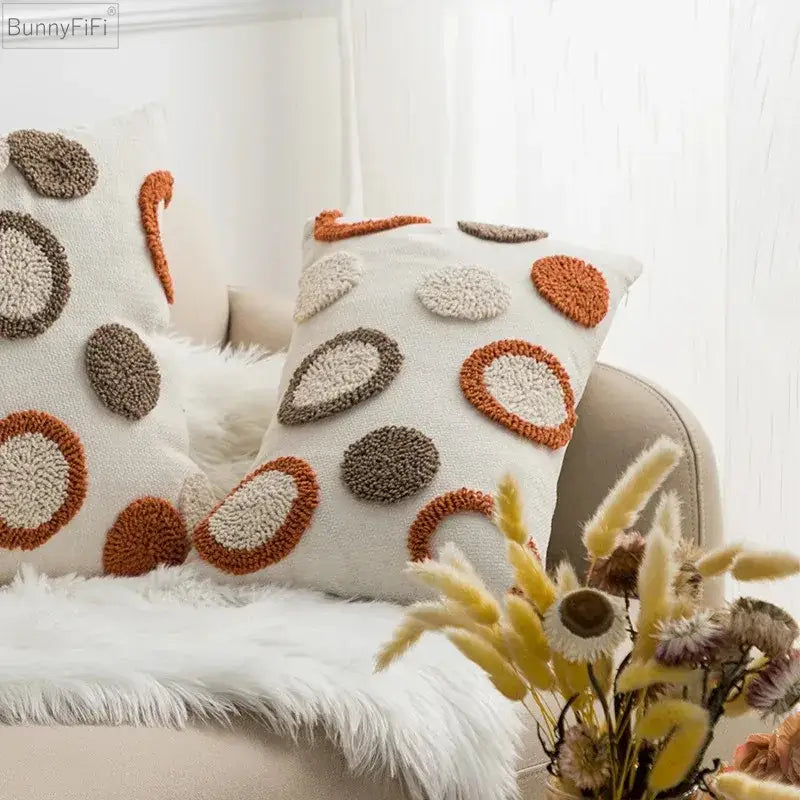 Circle Stripe Cushion Cover