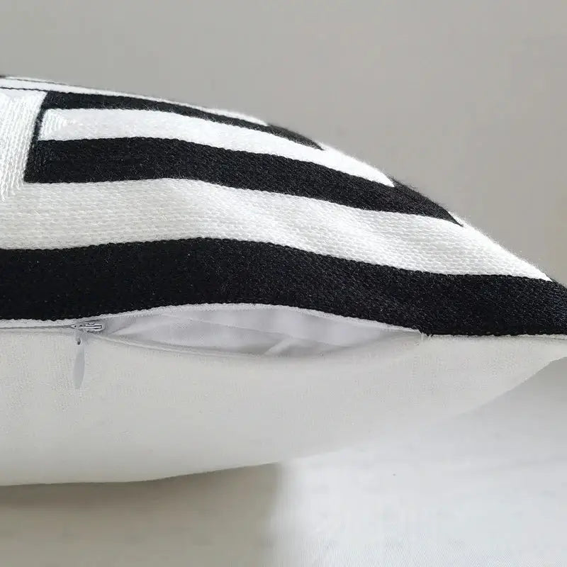Black Grey Cushion Cover