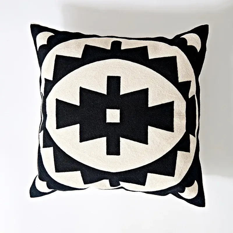 Black Grey Cushion Cover