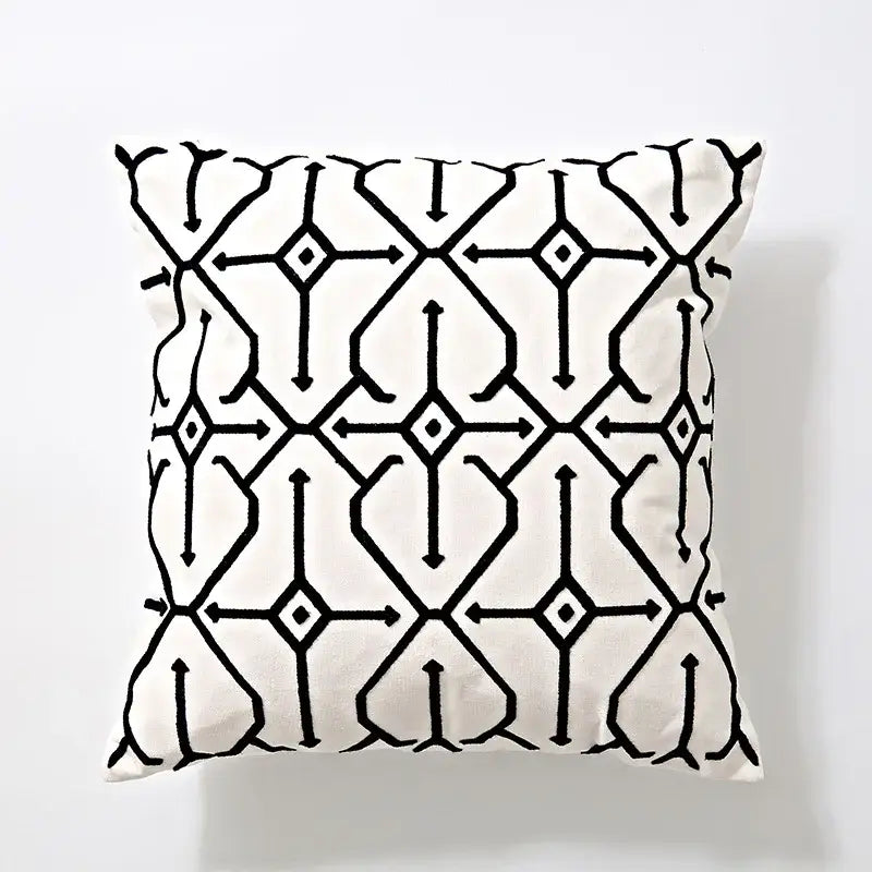 Black Grey Cushion Cover