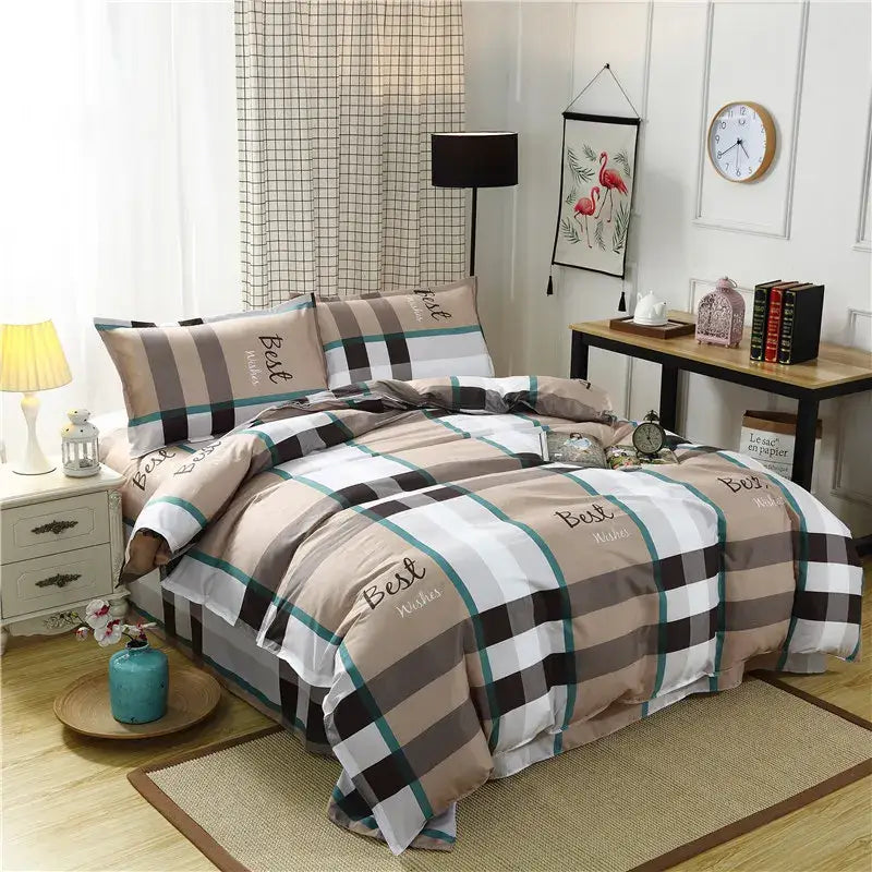 Black White Floral Duvet Set