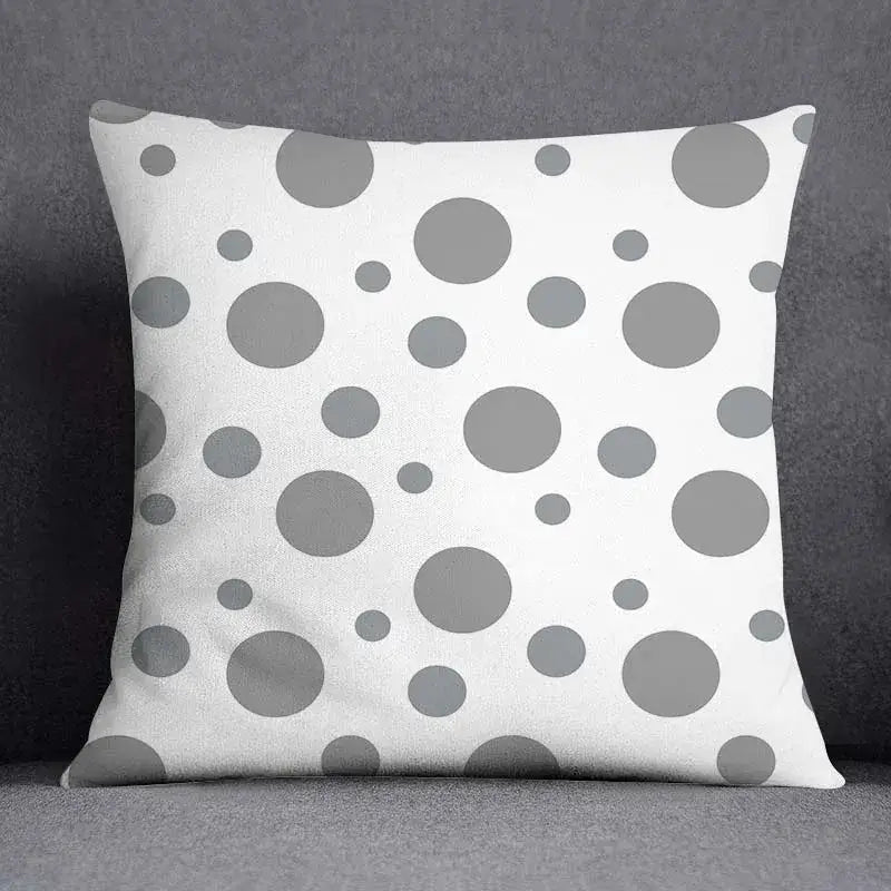 Gray White Floral Pillowcase