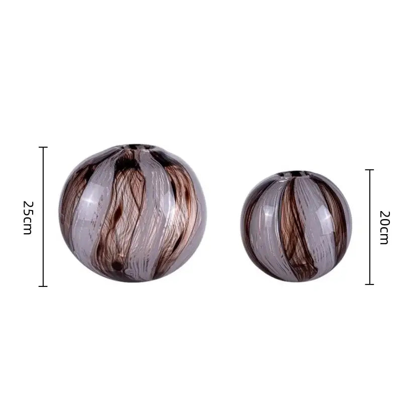 Brown Geometric Glass Vase