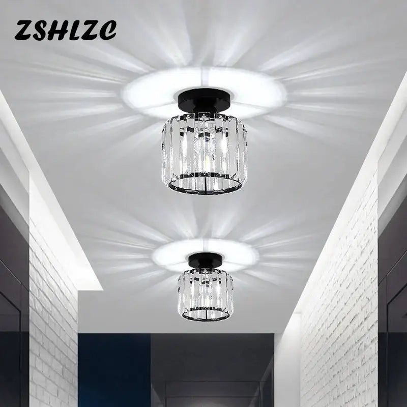 Gold Crystal LED Geometric Dining Area Chandelier