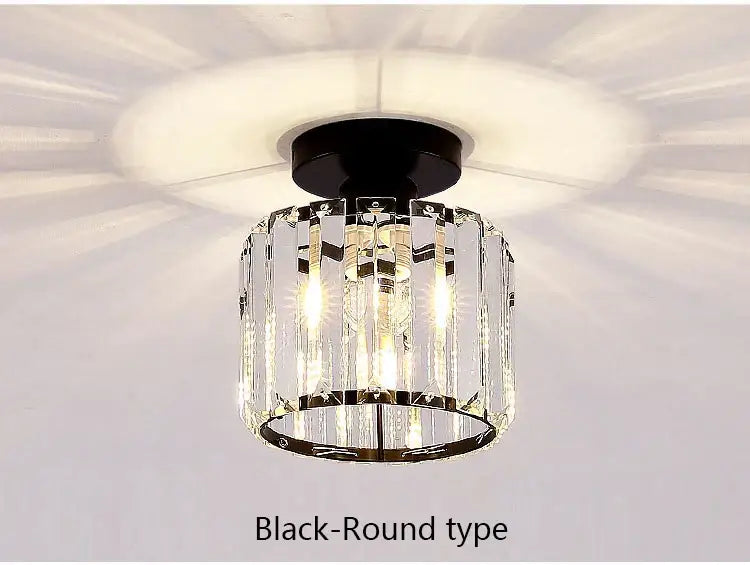 Gold Crystal LED 17cm Chandelier