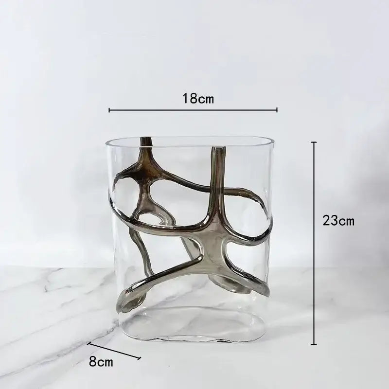 Gold Edged Glass Vase