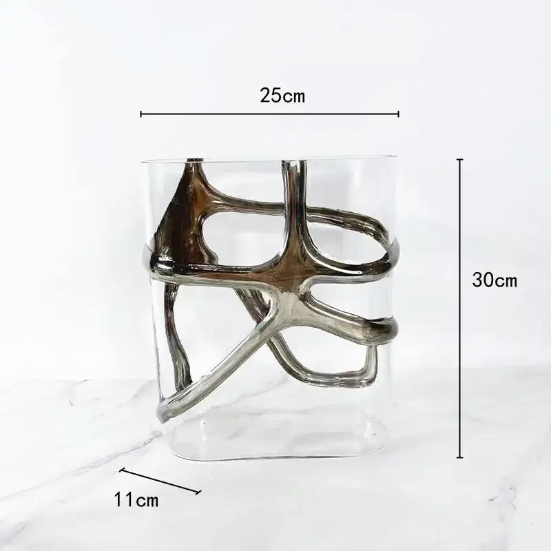 Gold Edged Glass Vase