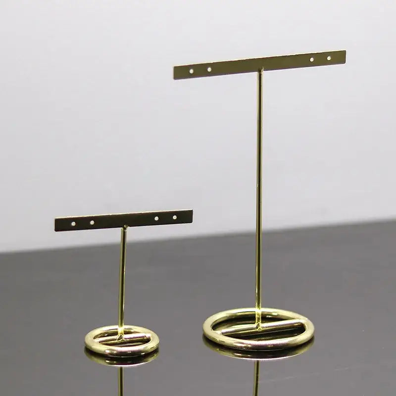 Gold Geometric Jewelry Stand
