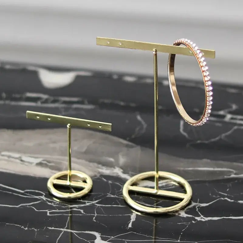 Gold Geometric Jewelry Stand