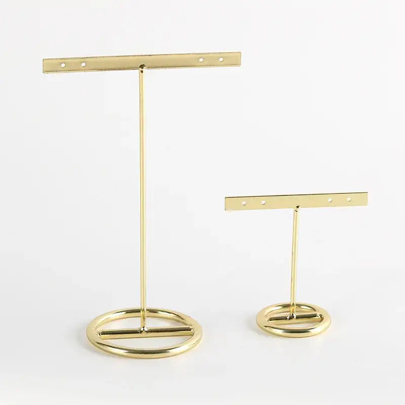 Gold Geometric Jewelry Stand