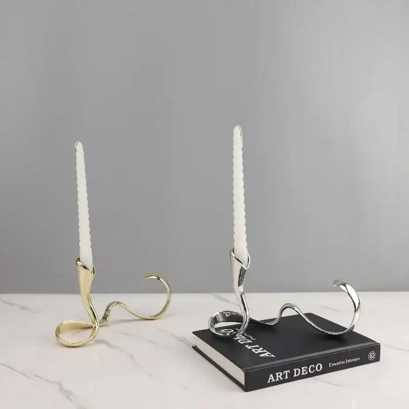 Gold Silver Geometric Candlestick