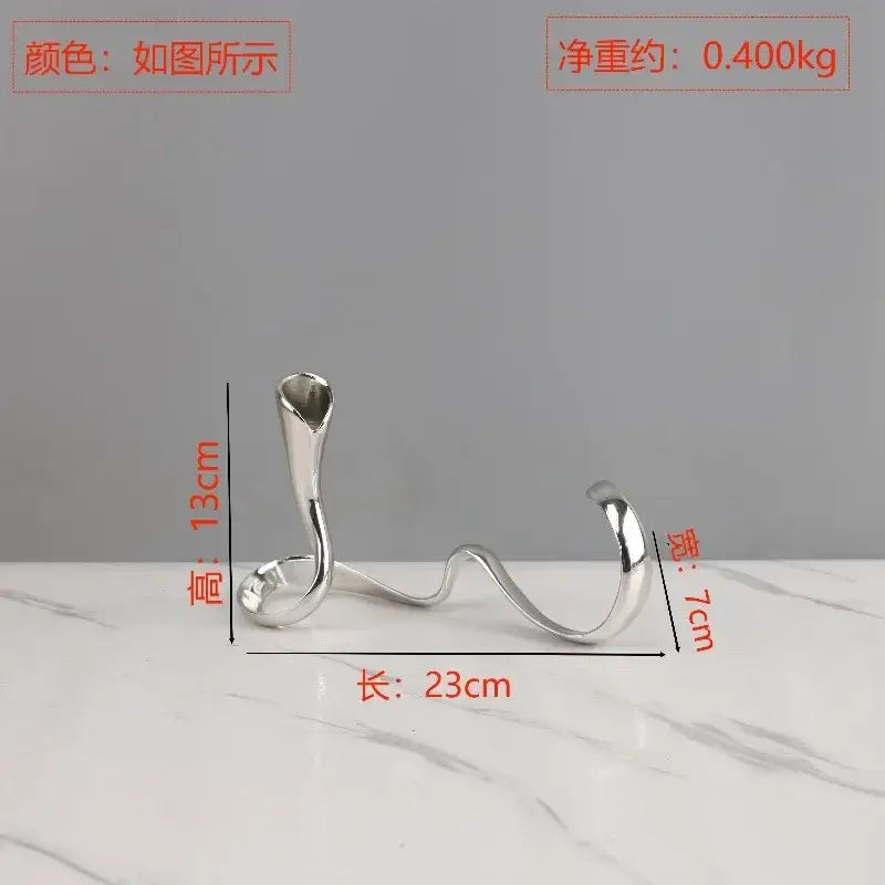 Gold Silver Geometric Candlestick
