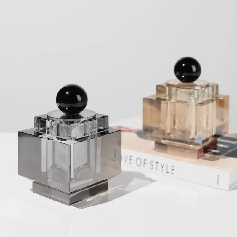 Crystal Geometric Storage Jar