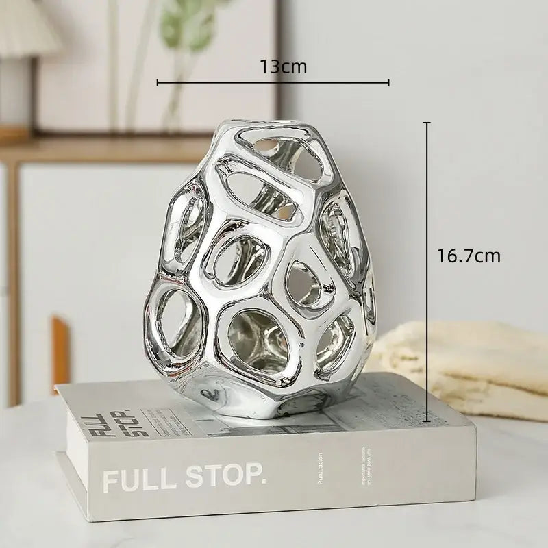 Golden Ceramic Sphere Decor
