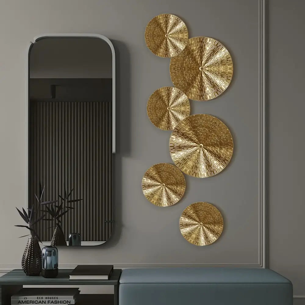 Golden Metal Wall Art Set