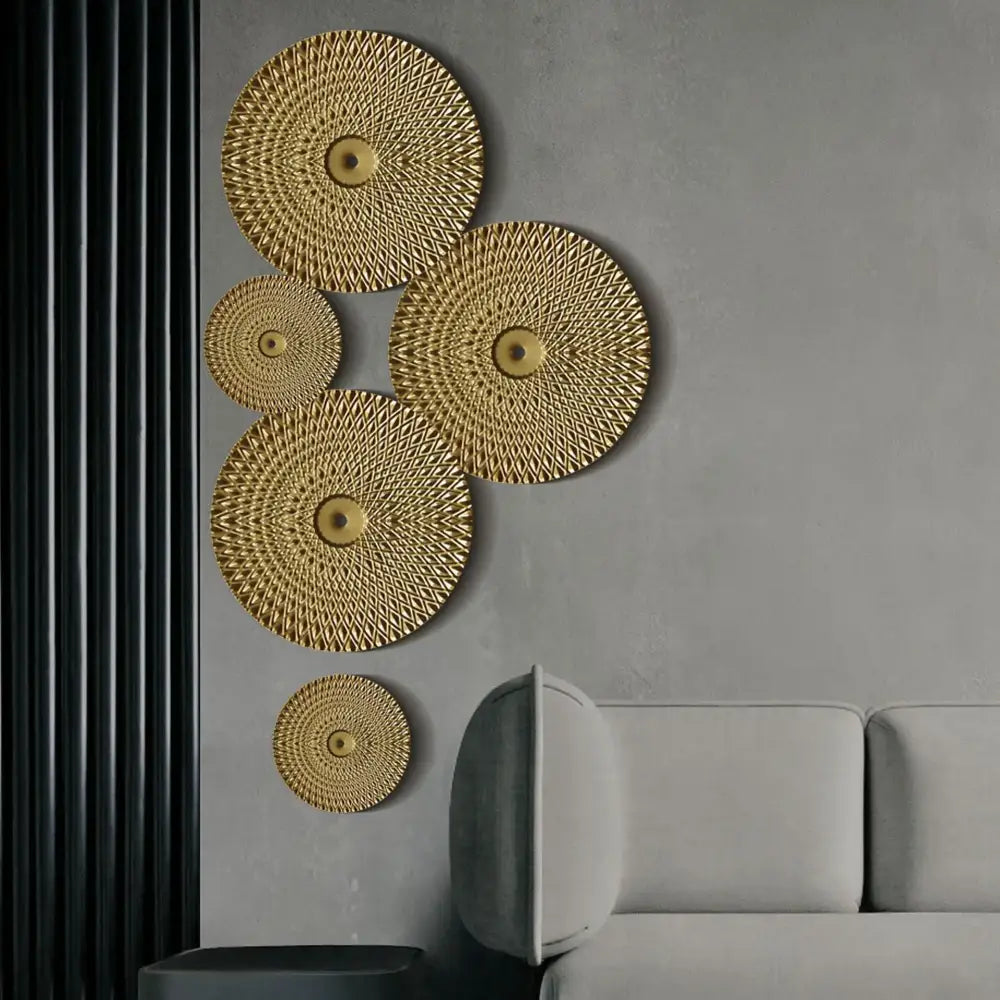 Golden Metal Wall Art Set