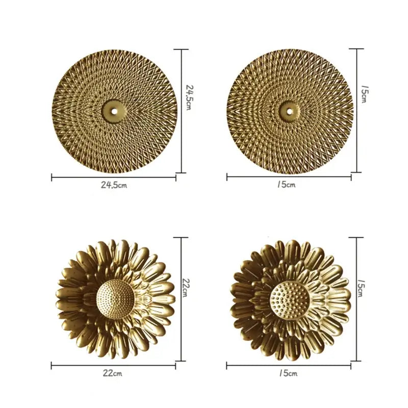 Golden Metal Wall Art Set