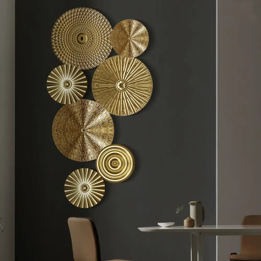 Golden Metal Wall Art Set