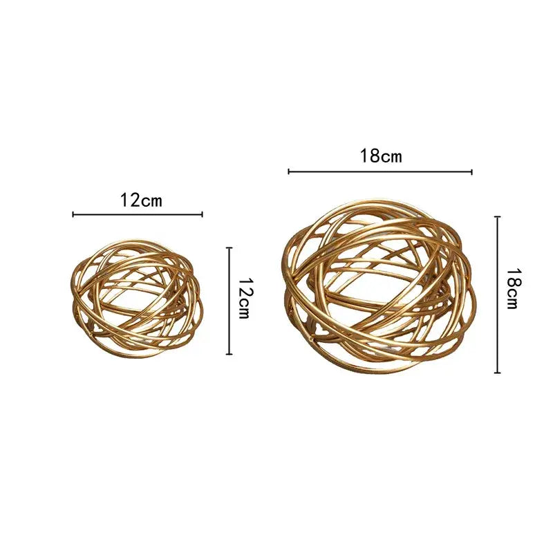 Golden Thread Metal Spheres