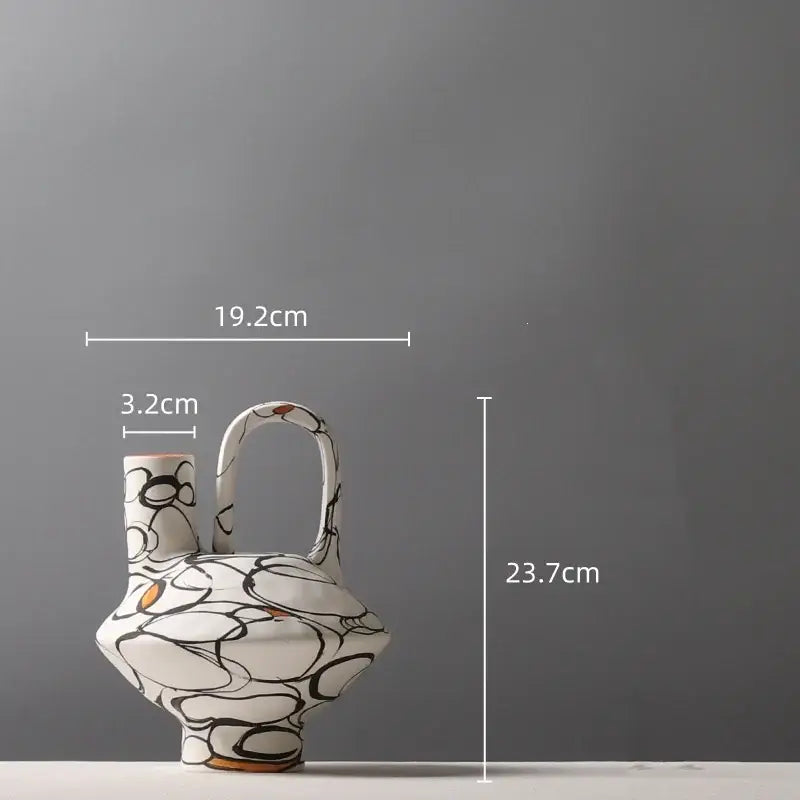 Graffiti Ceramic Vase Terracotta