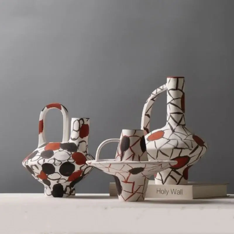Graffiti Ceramic Vase Terracotta