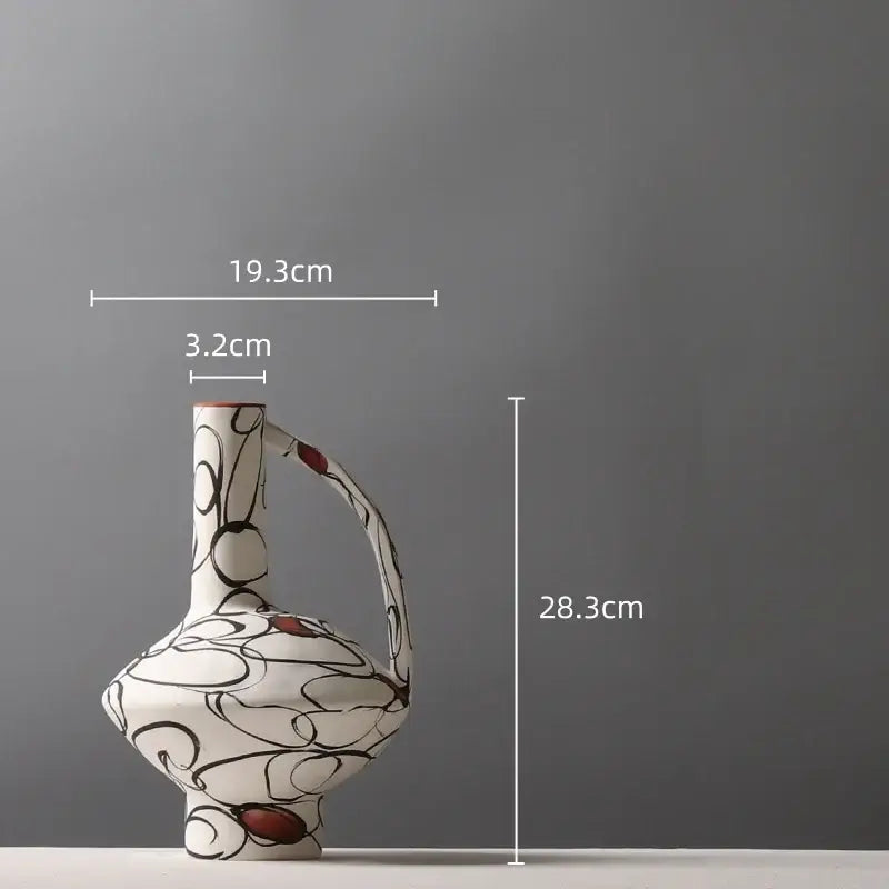 Graffiti Ceramic Vase Terracotta