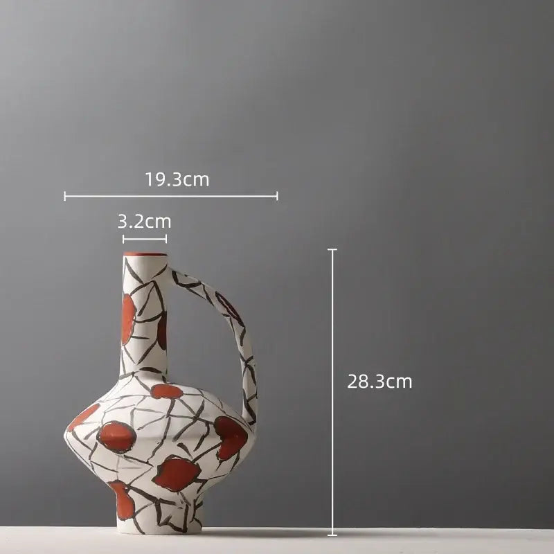 Graffiti Ceramic Vase Terracotta