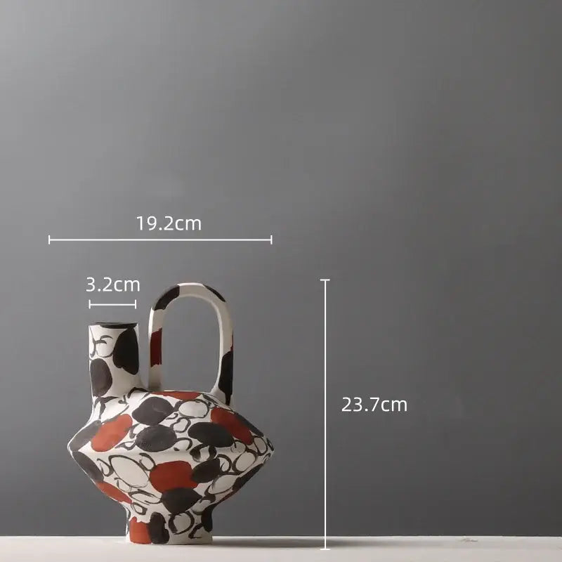 Graffiti Ceramic Vase Terracotta