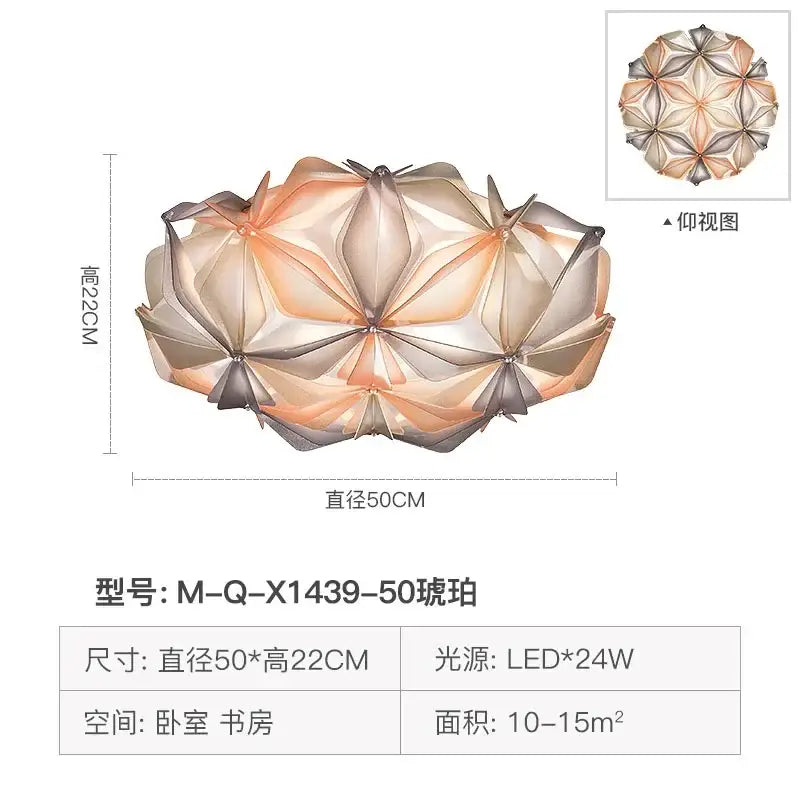 White Glass Geometric Dining Room Ceiling Light