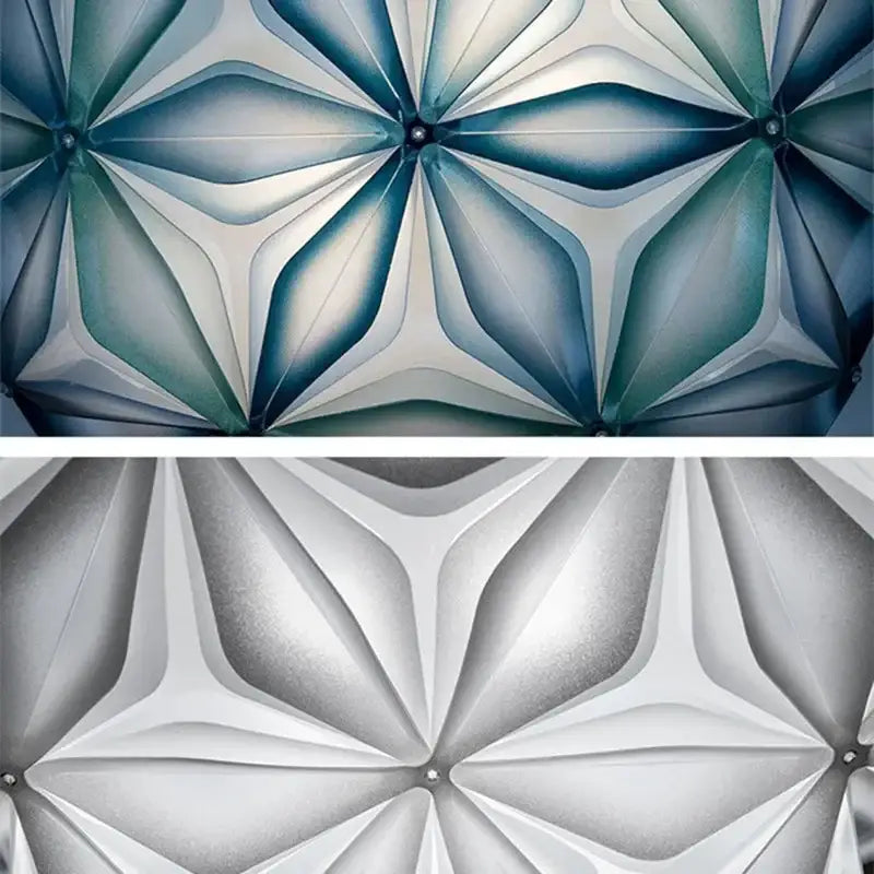 White Glass Geometric Dining Room Ceiling Light