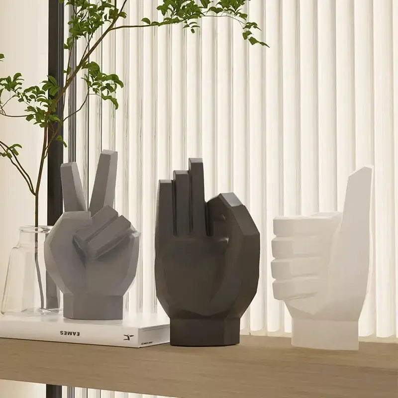 Gray Black Gesture Sculpture