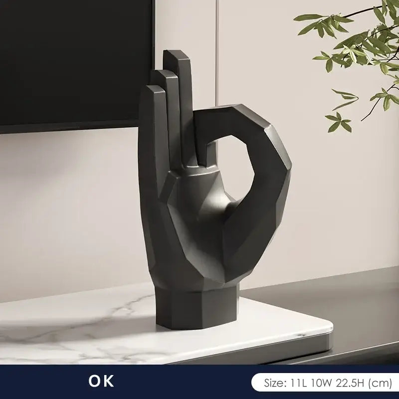 Gray Black Gesture Sculpture