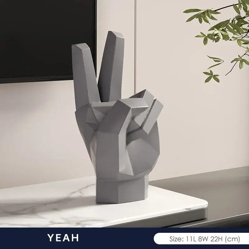 Gray Black Gesture Sculpture