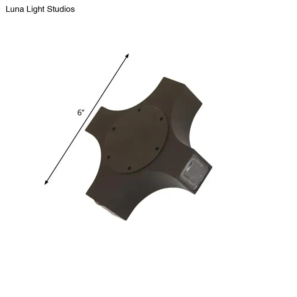 Bronze Geometric Wall Sconce