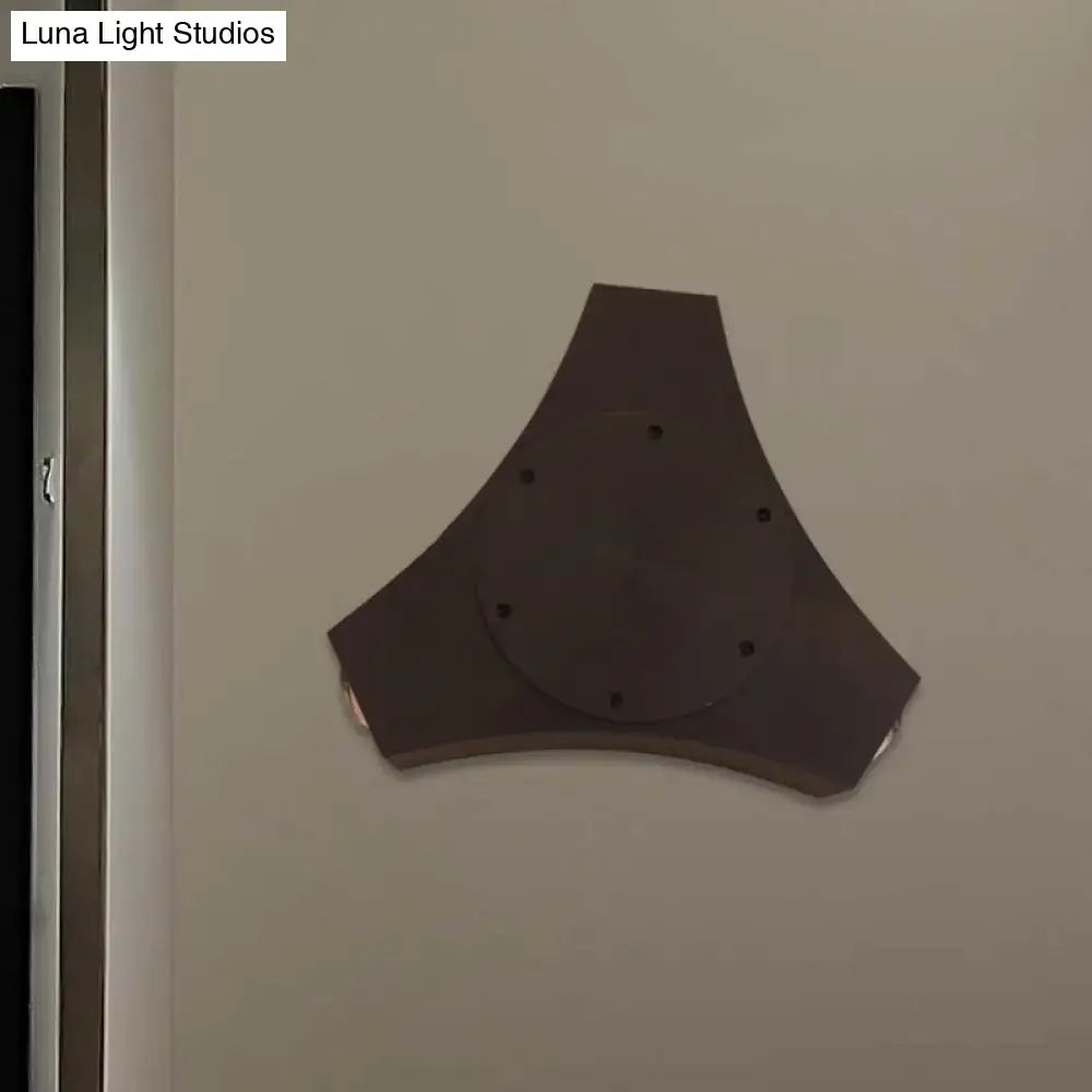 Bronze Geometric Wall Sconce