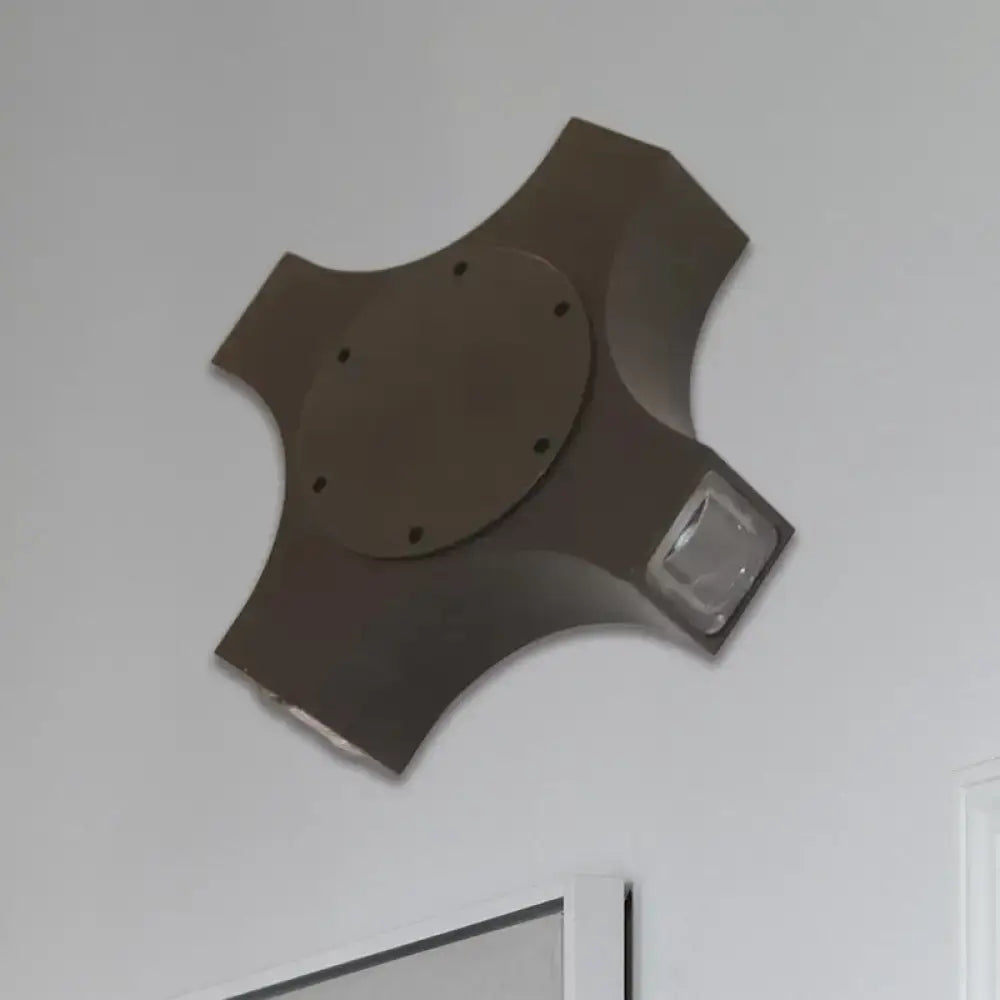 Bronze Geometric Wall Sconce