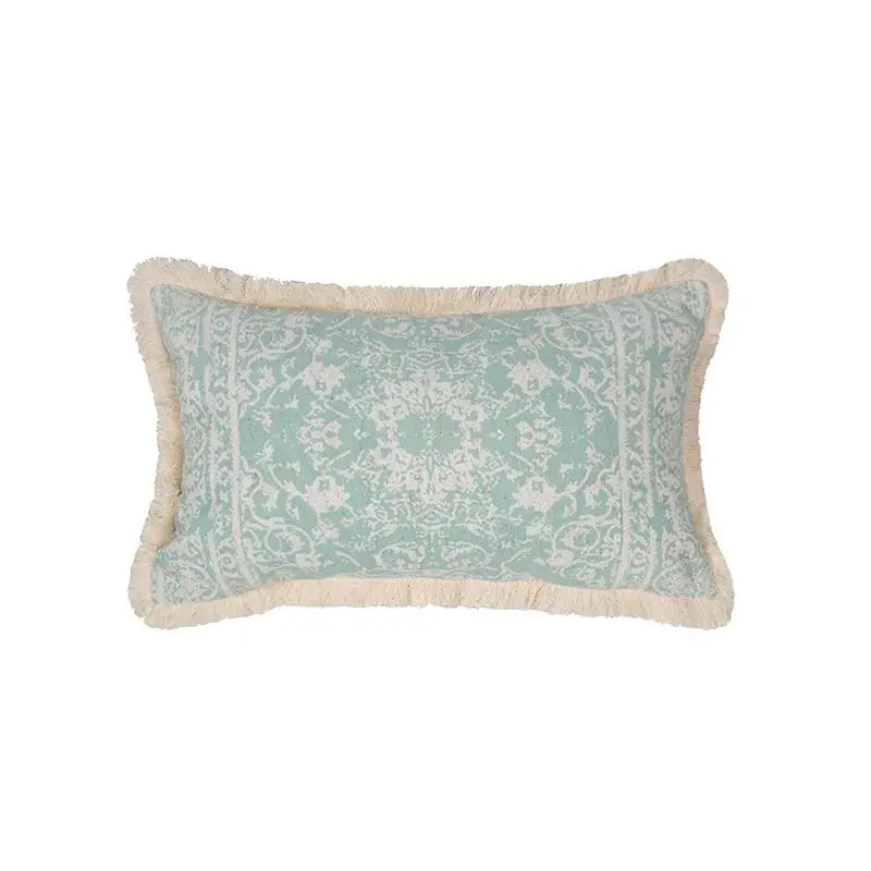 Mosaic Cotton Tassel Cushion