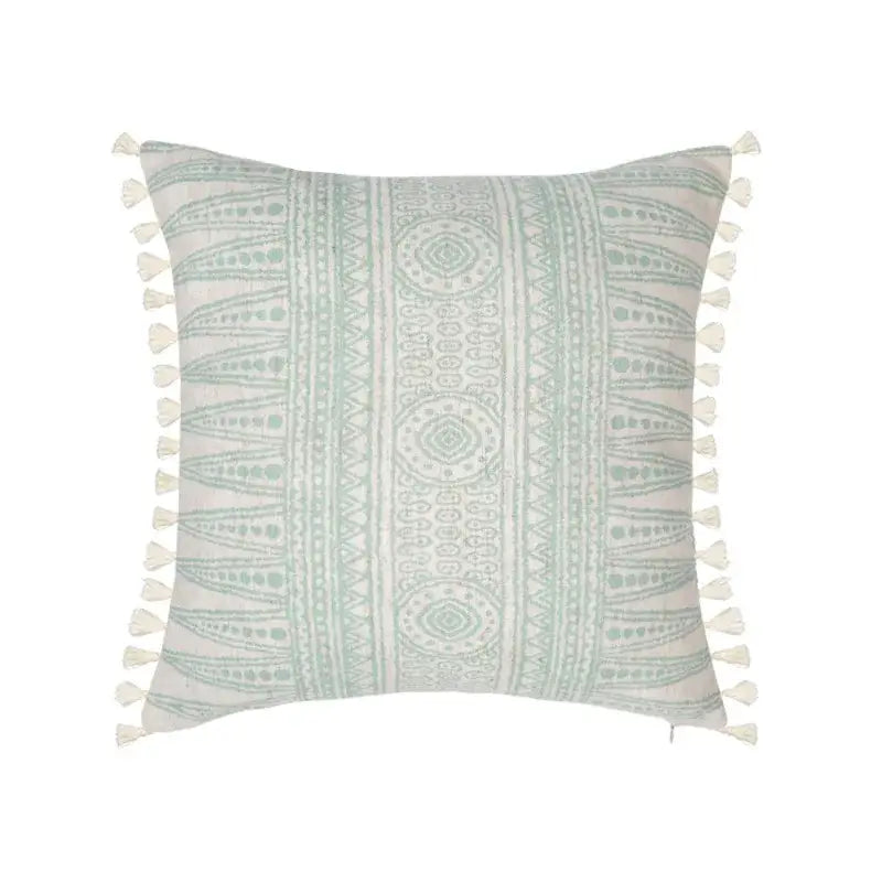 Mosaic Cotton Tassel Cushion