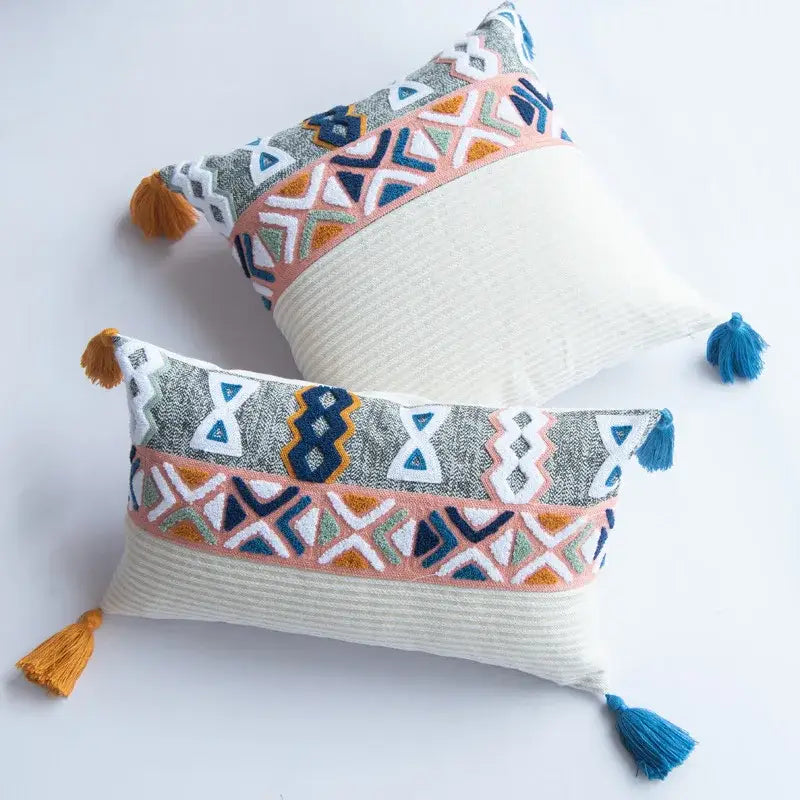 Multicolor Geometric Cushion Cover