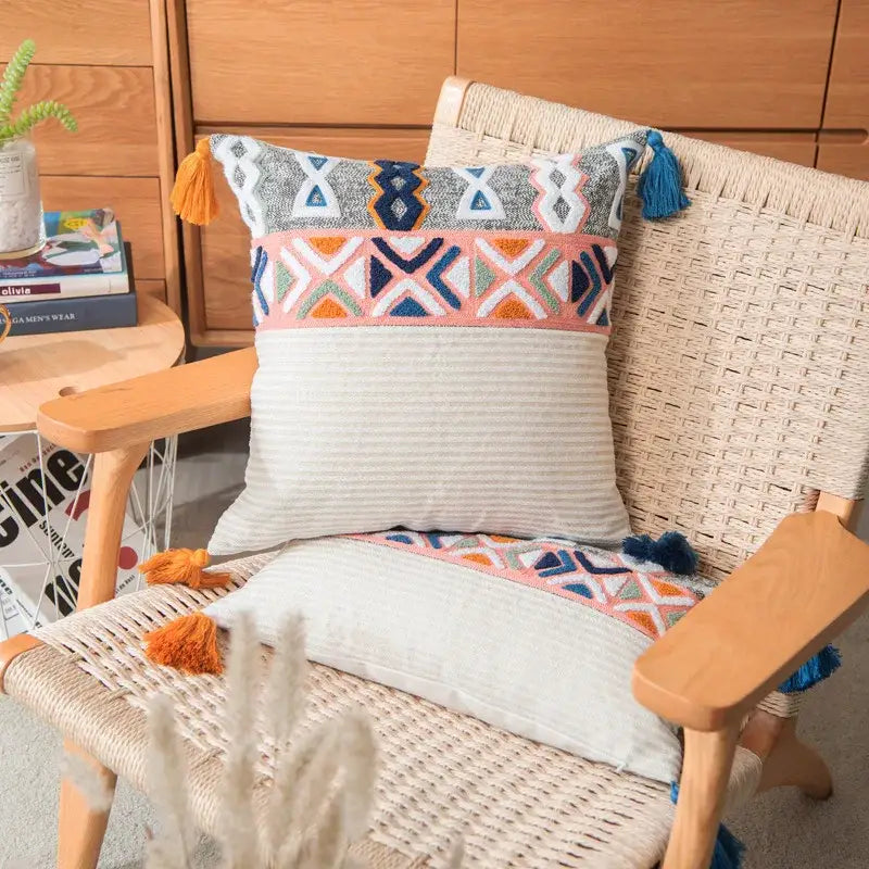 Multicolor Geometric Cushion Cover