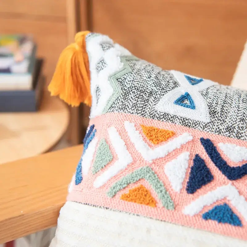 Multicolor Geometric Cushion Cover