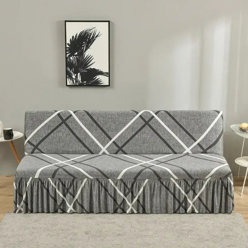 Orange Black Futon Sofa Cover