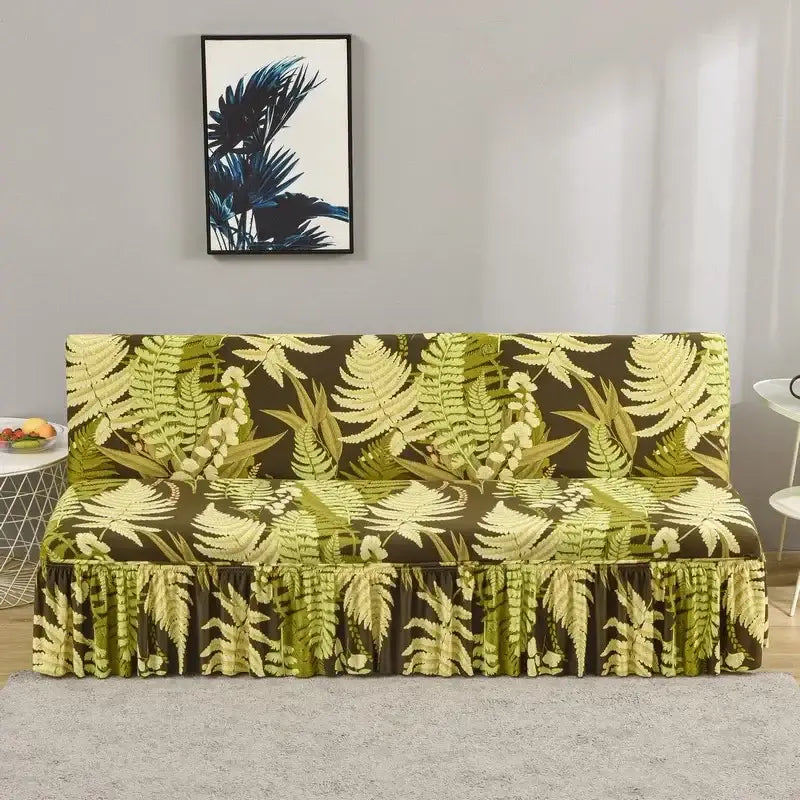 Orange Black Futon Sofa Cover