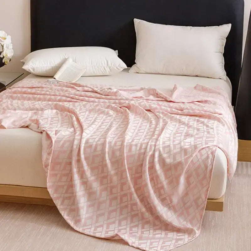 Pink Bamboo Summer Blanket