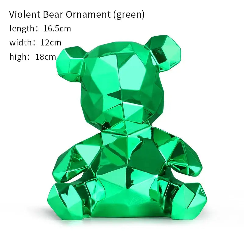 Electroplated Teddy Bear Sculpture