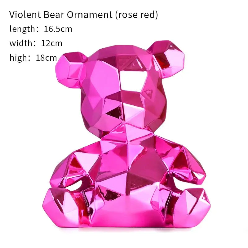 Electroplated Teddy Bear Sculpture