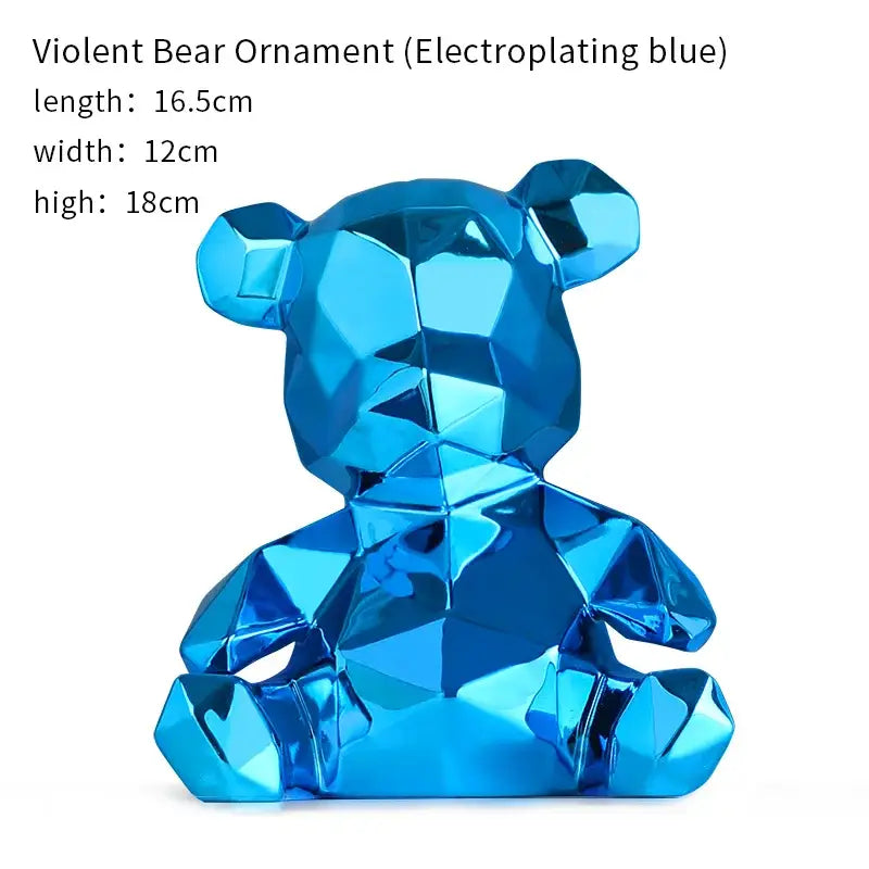 Electroplated Teddy Bear Sculpture