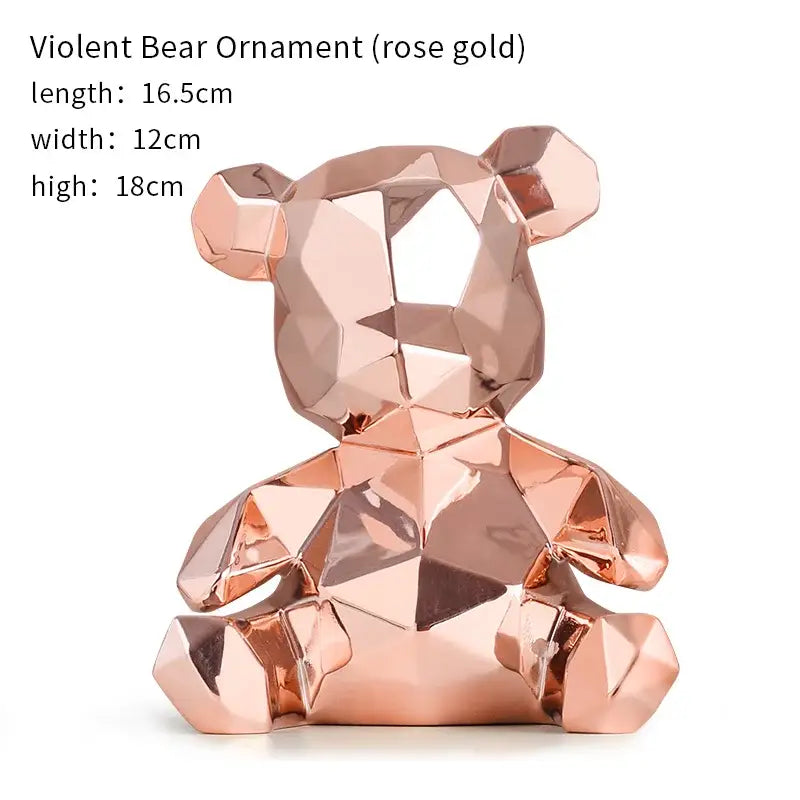 Electroplated Teddy Bear Sculpture